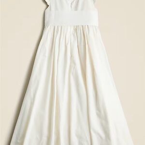 Crewcuts Ivory Ruffle Sleeve Dress